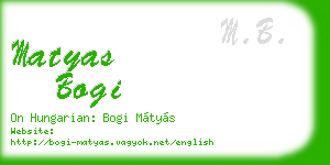 matyas bogi business card